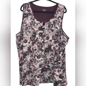 Catherines Floral Athletic Sport Sleeveless Shirt